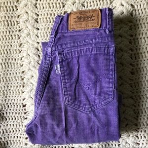 YOUTH Levi’s purple corduroy girls pants size 6/8